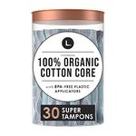 This is L., Organic Cotton Tampons, Super Absorbency, 30 Count