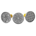 Nordic Ware 01265 Citrus Cookie Stamps, Set of 3, Grey/Yellow