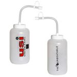 USI UNIVERSAL THE UNBEATABLE Fight Bottle 1 Leter, White Water Bottle with Long Curved Straw Ideal for Gym Yoga Sports Boxing Lacrosse Football Hockey Cycling & Outdoors