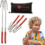 HigherHuman Safety S’Mores – Safest Smores Roasting Stick – Kid Friendly Campfires Skewers for Roasting Marshmallows and Hotdogs (4)