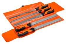 Bahco 1-478-10-1-2 10-inch Assorted File Set with Handle , Orange