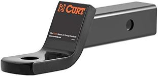 CURT 45030 Class 3 Trailer Hitch Ball Mount, Fits 2-Inch Receiver, 7,500 lbs, 1-Inch Hole, 2-In Drop, 3/4-Inch Rise, Gloss Black Powder Coat