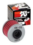 K&N Motorcycle Oil Filter: High Performance, Premium, Designed to be used with Synthetic or Conventional Oils: Fits Select Honda Vehicles, KN-116, Red