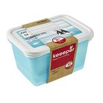 keeeper Food Containers, Set of 2, Freezable, Labelled Lid with Rewritable Surface, 2 x 2 L, 20.5x15.5x10.5 cm, Mia Polar, Transparent Ice Blue