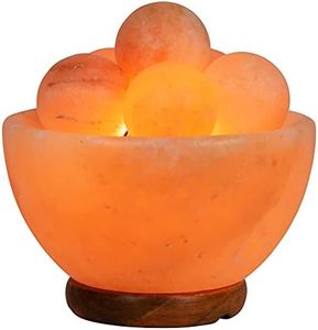 Spantik Himalayan Fire Bowl Salt Lamp with 6 Massage Balls Premium Quality Authentic from Pakistan