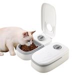 PetVogue 2Pcs Automatic Pet Feeder for Dogs and Cats,Automatic Cat Feeder with Timer 700Ml Automatic Pet Feeder Dog Food Dispenser with 2 Bowls