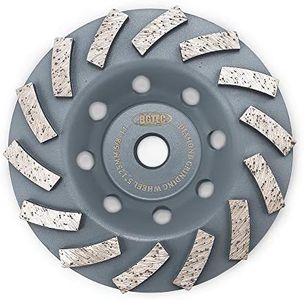 Grinding Wheels for Concrete and Masonry,BGTEC 1pc 5 Inch 14 Turbo Diamond Segments Diamond Grinder Disc with 5/8"-11 Arbor