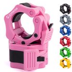 Gymwise Olympic Barbell Clips | Pair of 2″ Barbell Collars | Premium & Heavy-Duty Clamps | Ideal for Weightlifting & Crossfit | Pro-Grade Performance (Pink)