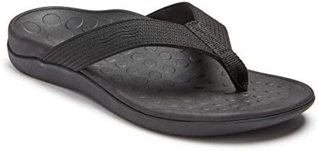 Vionic Unisex Wave Toe-Post Sandal - Flip-Flop with Concealed Orthotic Arch Support black Size: 10 M US Women / 9 M US Men