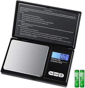 AMIR Digital Mini Scale, 200g 0.01g/0.001oz Pocket Jewelry Scale, Electronic Smart Scale with 7 Units, LCD Backlit Display, Tare Function, Auto Off, Stainless Steel & Slim Design (Battery Included)