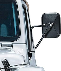 CALBEAU Jeep Mirrors, 2 Pack Square Adventure Side View Mirrors for Jeep Wrangler CJ YJ TJ JK JL & Unlimited Accessories, 2022 Upgraded Quicker Install Door Hinge Mirror for Safe Doors Off Driving