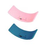 kowaku 2Pcs Wobble Board Nonslip Open Ended Learning Toy, Curvy Balancing Toys Kids Balance Board for Toddlers Children Fitness Workout Exercise, Blue Pink