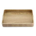 SUMTREE Wood Decorative Wooden Serving Tray Organizer Tray Breakfast Dinner Food Tray Bed Tray for Living Room Bathroom Kitchen Coffee Table Countertop (Rectangle,33 * 22CM)