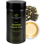 Jasmine Green Tea Loose Leaf - Natural Blend of Chinese Green Tea & Essential Oil - Sweet & Summery Notes of Jasmine Blossoms - 125g Easy to Brew Jasmine Green Tea by The Tea Makers of London