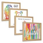 Chaka Chaundh - Motivational Quote Art Frames - Inspirational Wall Quotes for OFFICE, STUDENT, STUDY ROOM - (11 X 11 Inches - Set of 4