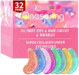 Onespring Under Eye Patches (32 Pairs) - Collagen-Infused, Anti-Puffiness & Dark Circle Treatment - Luxurious Skincare for Under Eye Bags & Fine Lines, Christmas Gifts for Women