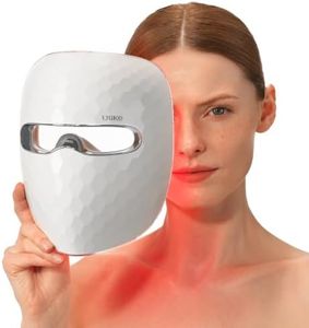 Ulike ReGlow LED Light Therapy Mask, Red Light Therapy for Face, 4 Modes with Red, Blue, Yellow & Infrared Lights for Reduce Acne & Anti-Aging, Eye-Protection, 272 Beads, Remote Control,White