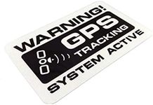 2PCS Car Styling Decals Warning GPS Tracking System Active Bike Motorcycle Sticker 120x75mm (B)