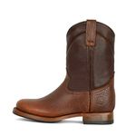 7L SIETE LEGUAS - American Bison Men's Roper Boot Style 1000, Whiskey, 10.5