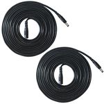 Liwinting 2pcs 2m/6.56ft DC Power Extension Cable 1.35mm / 3.5mm Male to Female Jack DC Power Cord Extension Cable for Cameras, Power Adapter, Parking Reverse Camera, Wireless IP Camera - Black