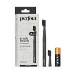 Perfora Electric Toothbrush With 2 Modes, 2 Brush Head, 24000 Strokes, 90 Days Battery Life | 1 Year Warranty | Electric Brush, Electric Toothbrush For Men, Women & Kids - Charcoal Grey