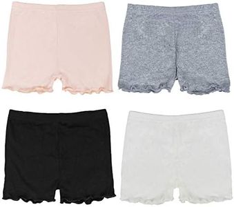 FreeNFond Girls Shorts Under Dress Dance Bike Shorts for Playground Gym Sports (2T-3T)
