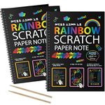 I&Art Scratch Art Books for Kids Scratch Art Paper Rainbow Scratch Art for Best Gifts