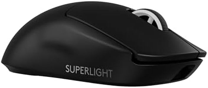 Logitech G PRO X SUPERLIGHT 2 LIGHTSPEED Wireless Gaming Mouse, 8K Polling, Lightweight, 60g, LIGHTFORCE Hybrid Switches, HERO 2 Sensor, 888 IPS, 44K DPI, 5 Programmable Buttons, USB-C, PC/Mac - Black