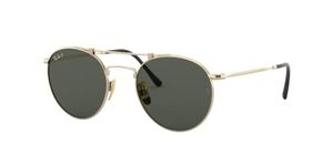 Ray-Ban Unisex Polarized Green Lens Round Sunglasses - 0RB8147M