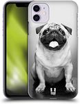 Head Case Designs Cute Male Pug Popular Dog Breeds Hard Back Case and Matching Wallpaper Compatible With Apple iPhone 11