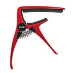 Guitar capo for Acoustic and Electric Guitar with 6 String Made of High-grade Lightweight Zinc alloy Material(Red Capo)