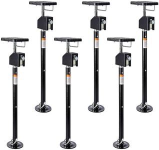 Garvee 6 Pack RV Slide Out Supports Jack with a Flat Top Support Block, RV Stabilizer Jacks Supports Up to 30,000lbs, 21"-49" Quick-Lift Adjustable - Drill & Hand Crank Compatible for Campers & RVs