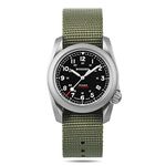 BODERRY Men's Titanium Automatic Field Watch - 40mm Military Watch with Day-Date Function, 100M Waterproof, Nylon Strap, Japanese Mechanical Movement & Screw Down Crown- Voyager