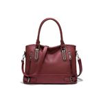 Aileese Handbags and Purses for Women, Top Handle Satchel Crossbody Purse with Adjustable Strap, PU Shoulder Bags for Women Red