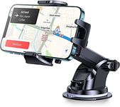 CEUTA® Car Phone Mount Holder, Universal Car Cell Phone Holder for Dashboard Windshield with Sticky Pad, Easy Button Release, Extendable Arm Fit for iPhone Samsung Galaxy Google LG (2.36"-3.74" Width)