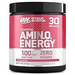 Optimum Nutrition Amino Energy Pre Workout Powder, Energy Drink with Amino Acids, BCAA, L-Glutamine and L-Leucine, Food Supplement with Vitamin C and Caffeine, Watermelon Flavour, 30 Servings, 270 g