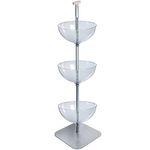 Azar Displays 751603 3 Tiered Bowl Floor Display with 16" Bowl & Flat Base