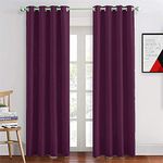 LE HAVRE Energy Saving 100% Blackout Curtains for Bedroom with 3 Layers weaving Technology, Pack of 2 Piece (52 x 108 inch-Violet)