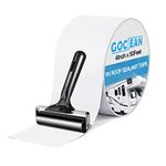 Gociean RV Roof Tape White with Rubber Roller, Upgraded 4 Inch X 50 Feet RV Roof Sealant Tape for Camper Roof Sealant, Boat, Truck, Trailer Roof Leaks, UV Resistant & Weatherproof