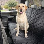 4Knines Crew Cab Truck Rear Bench Seat Cover with Hammock - Heavy Duty - Waterproof (Black, Passenger Side)