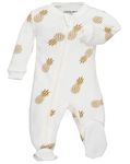 ZIPPYJAMZ - Organic Baby Footed​ Sleeper PJ's w/Inseam Zipper for Quicker and Easier Diaper Changes - Sweet on The Inside (18-24 Months)