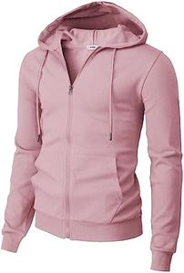H2H Mens Lightweight Hoodies with Kangaroo Pocket and Drawstring DUSTYROSE US S/Asia M (CMOHOL091)