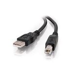 C2G 1M USB Printer Cable, USB 2.0 A to B Lead. Compatible with printers and scanners from HP, Epson, Brother, Samsung, Cannon and all other USB A/B devices, Black