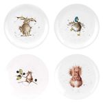 Portmeirion Home & Gifts Wrendale Coupe Plate 8" - Assorted Designs Set of 4