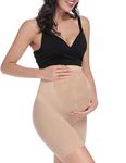 KIM S Women's Seamless Maternity Shapewear for Dresses, Mid-Thighs Pregnancy Underwear, S-XXXL, A. Nude, Medium