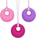 Chew Necklace for Sensory Kids Girls, Chewy Necklace Sensory Chew Toys for Adults with Autism ADHD Anxiety, Silicone Sensory Necklaces for Chewing - 3 Pack