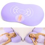 Memory Foam Pillows for Neck Pain Relief Sleeping, Orthopedic Contour Cervical Pillow for Back, Stomach, Side Sleeper Shoulder Pain Neck Support Bed Pillow for Sleeping, Purple, Pack of 1