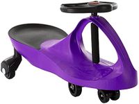 Wiggle Car Ride on Toy - No Batteries, Gears, or Pedals - Just Twist, Swivel, and Go - Outdoor Ride Ons for Kids 3 Years and Up by Lil' Rider (Purple) Large