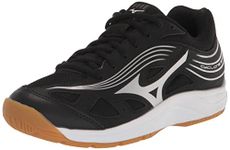 Mizuno Women's Cyclone Speed 3 Volleyball Shoe, Black-Silver, 4 UK