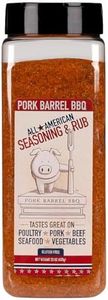 Pork Barrel BBQ All-Purpose BBQ Seasoning & Rub | Sugar-Free, Gluten-Free, MSG-Free | All American BBQ Seasoning for Chicken, Beef & Pork – 22oz Jar